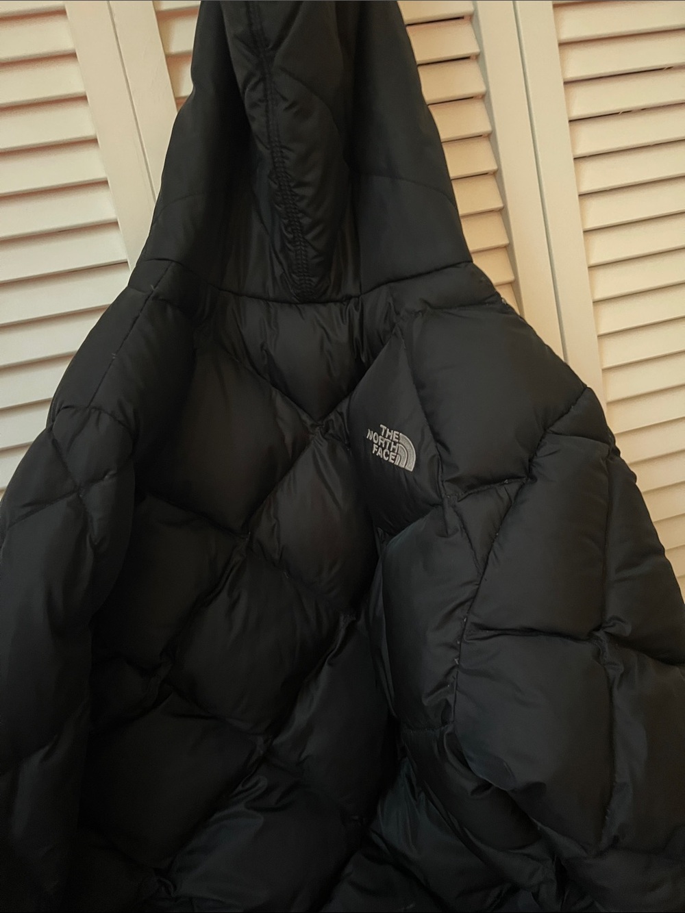 Reversible The North Face Women's Black Quilted Down Puffer Jacket with Hood